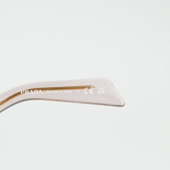 NEW Prada PR08YS 19Q10D Transparent Peach Light Brown Cat Eye Unisex Sunglasses - Picture 12 of 14